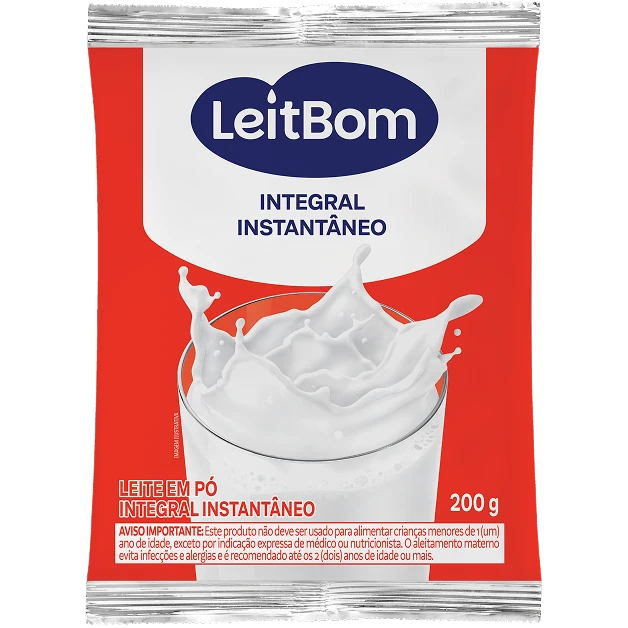 Leite em Pó Instantâneo Integral 200g LeitBom