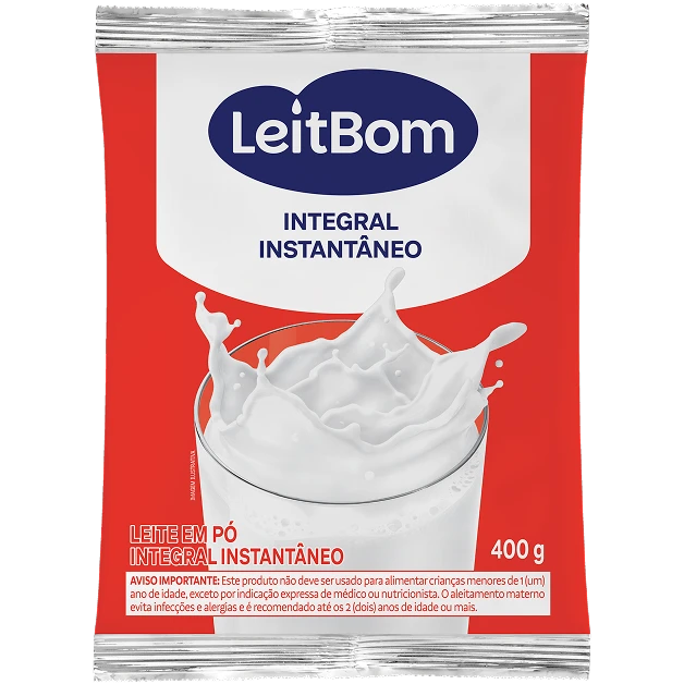 Leite em Pó Instantâneo Integral 400g LeitBom