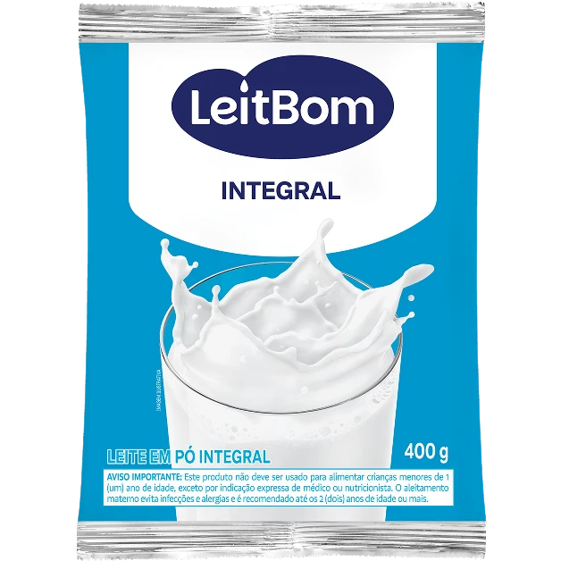 Leite em Pó Integral 400g LeitBom