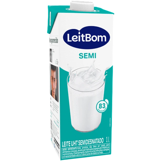 Leite Semidesnatado 1L LeitBom