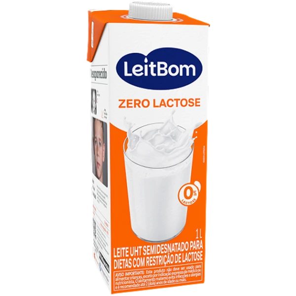 Leite Semidesnatado Zero Lactose 1L LeitBom