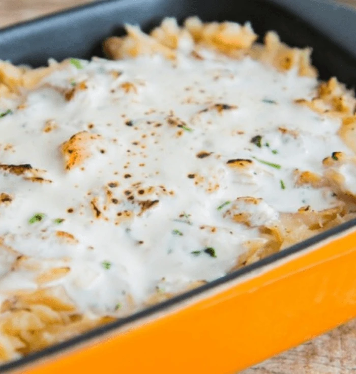 Gratinado de Bacalhau com purê de Mandioquinha